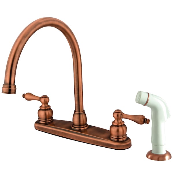 Vintage Centerset Kitchen Faucet, Antique Copper